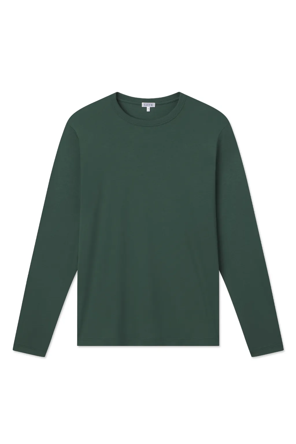 Men's Pima Crewneck Long Sleeve Tee in English Ivy