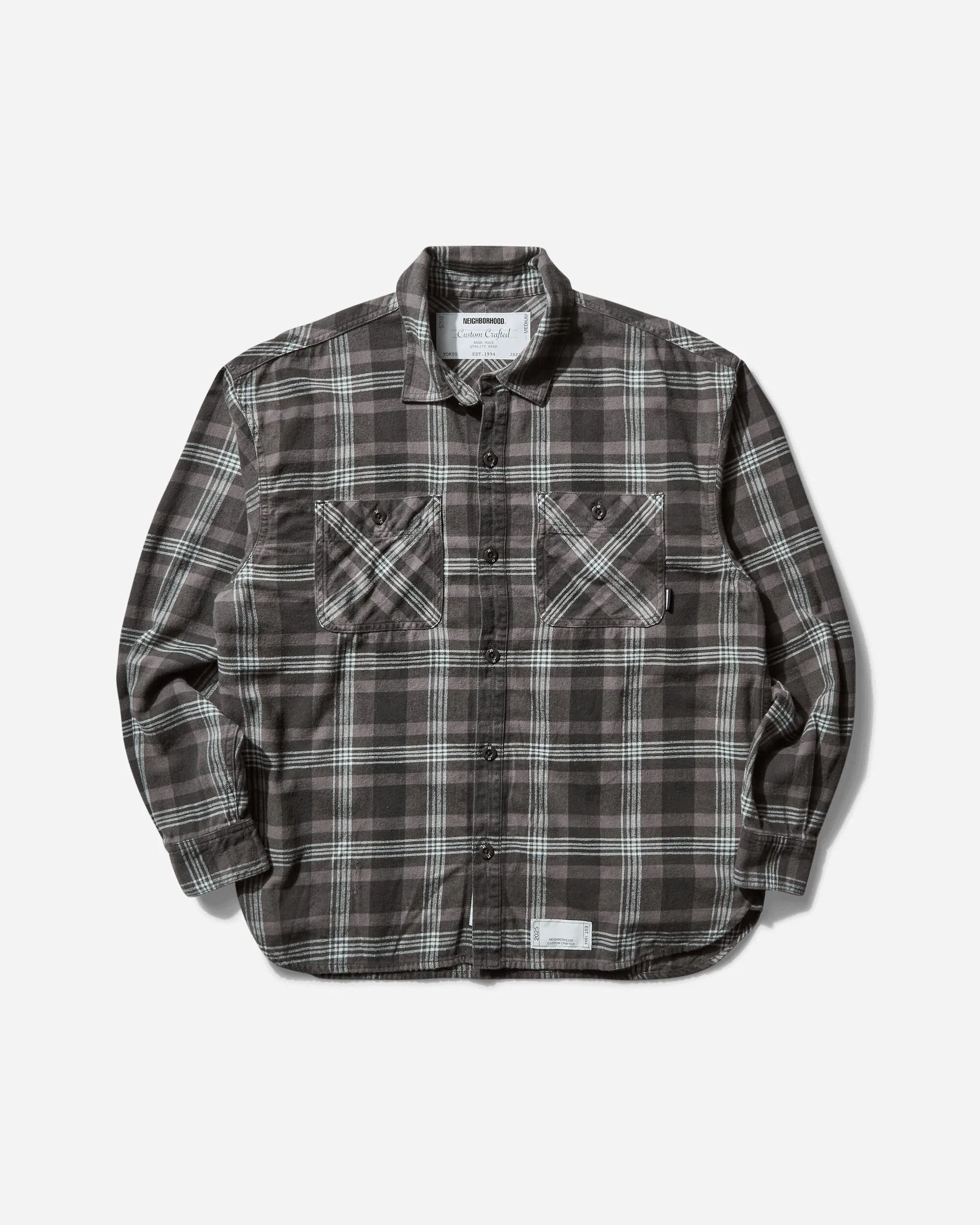 Men's Savage Tartan Check Longsleeve Shirt Gray / Saxe
