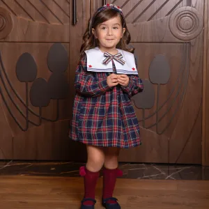 MERAKI - Baby Dress Tartan - Navy