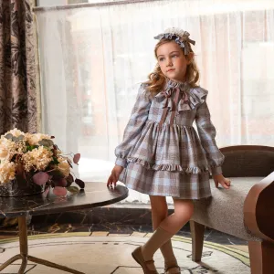 MERAKI - Dress Sweet Tartan - Baby Blue