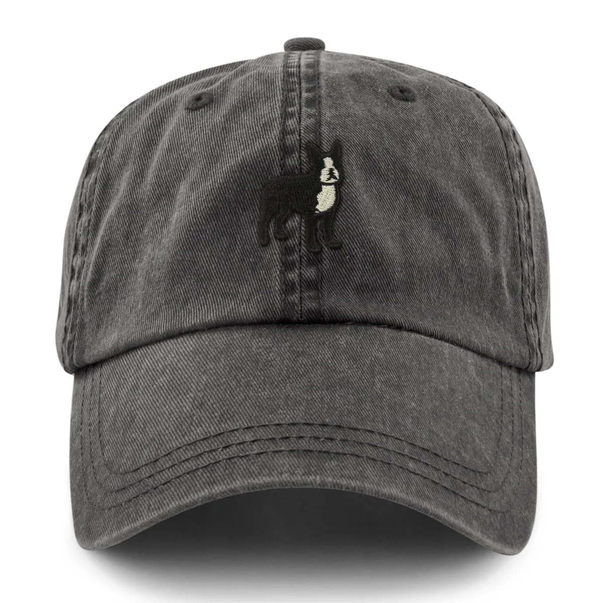 Mini Boston Terrier Washed Dad Hat
