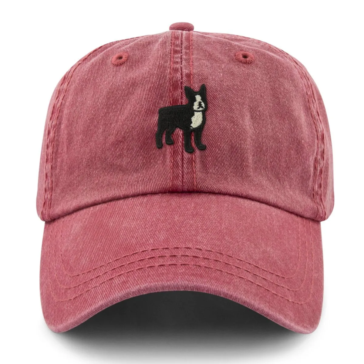 Mini Boston Terrier Washed Dad Hat