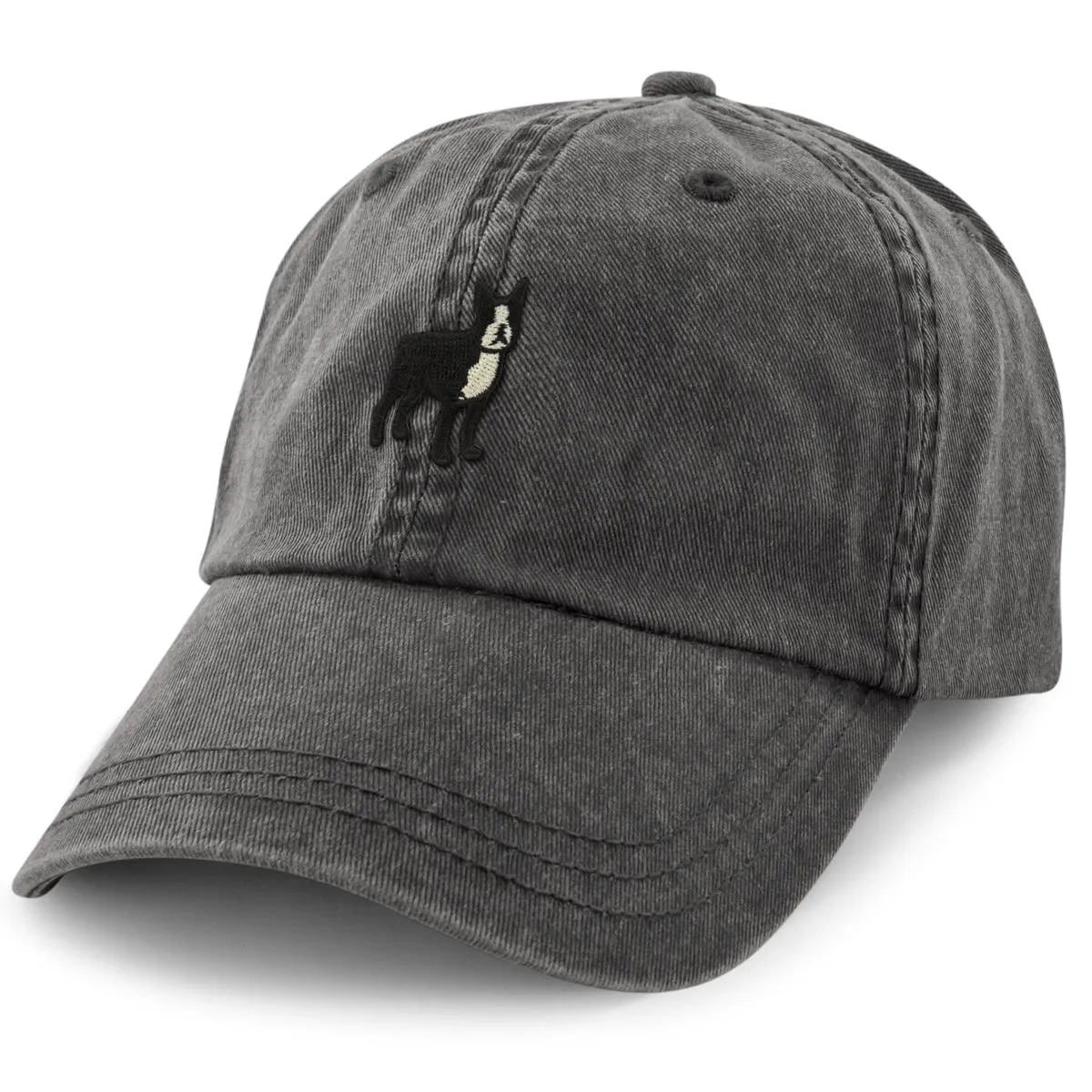 Mini Boston Terrier Washed Dad Hat