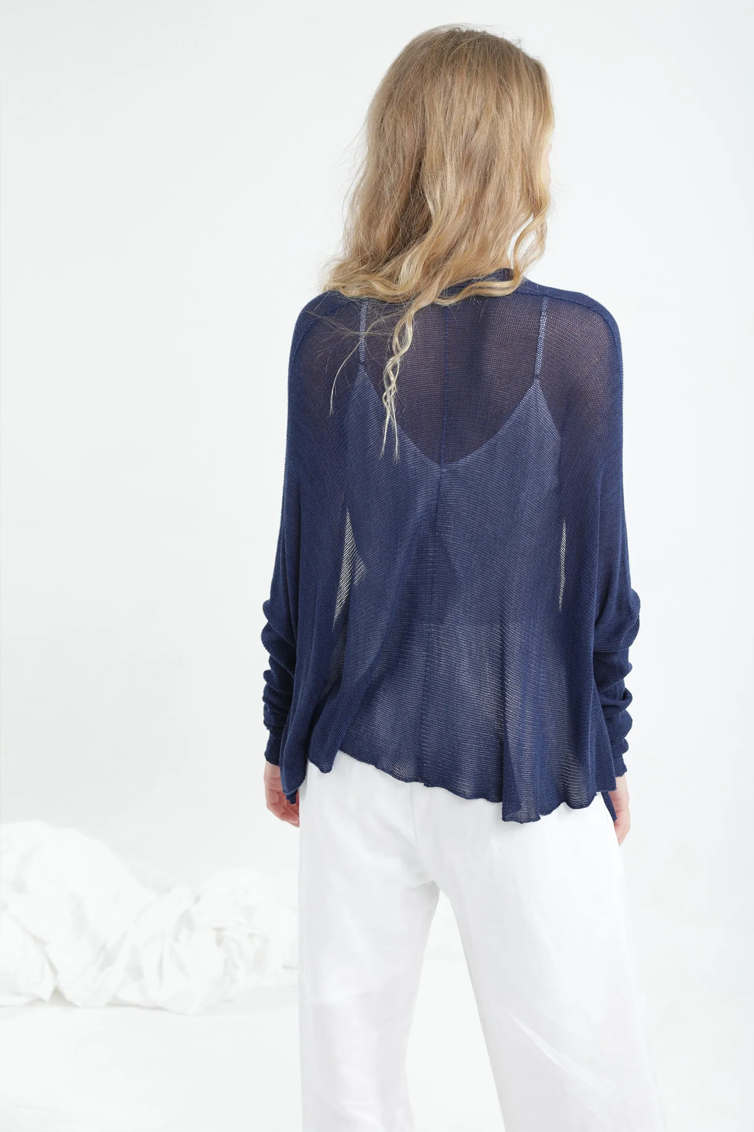 Mint Light teal Breve Short Bamboo Cardigan
