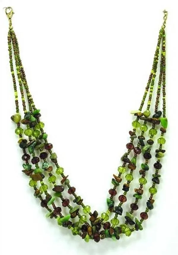 Natural Cut Bead Necklace