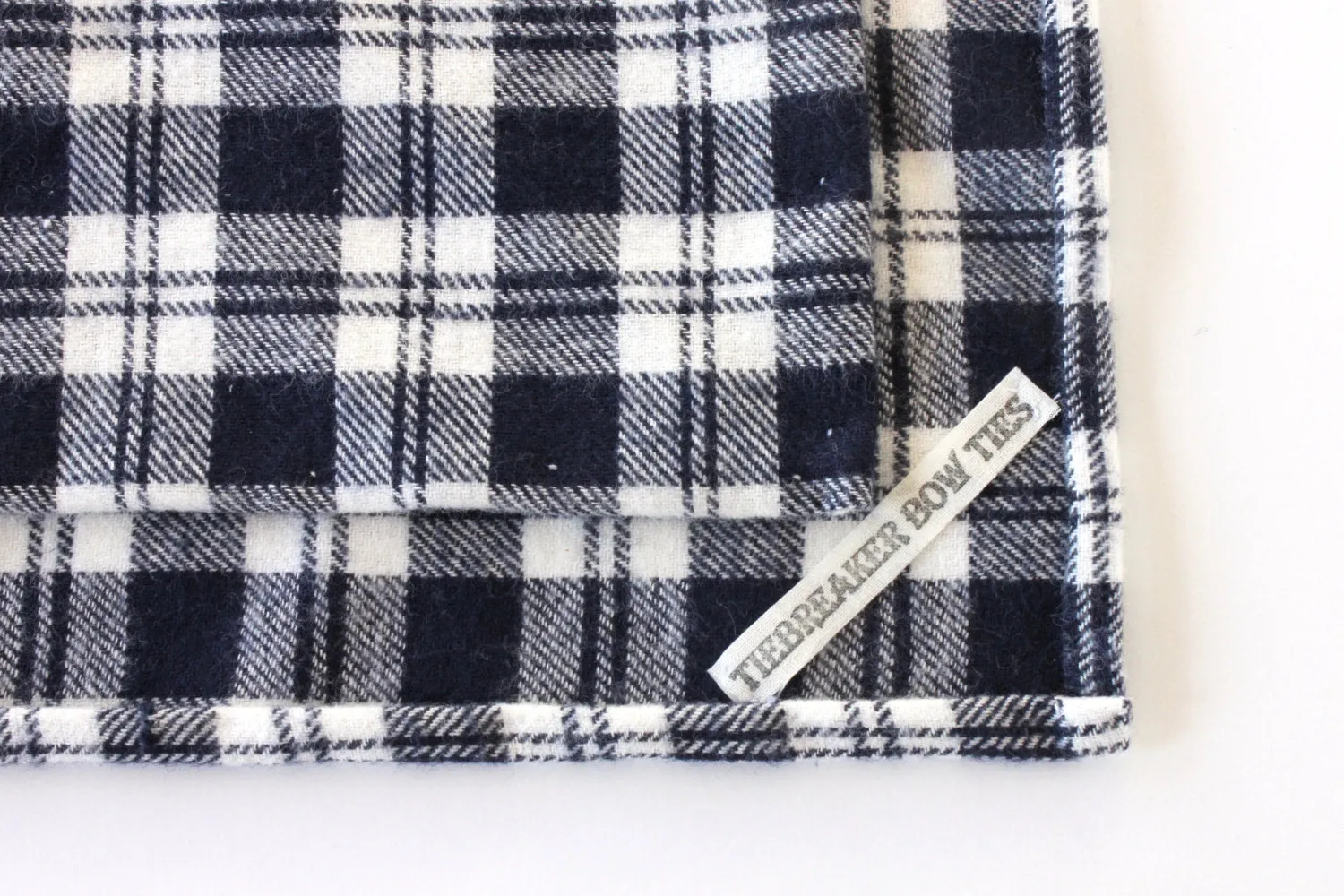 Navy Plaid Bow Tie & Pocket Square Gift Set