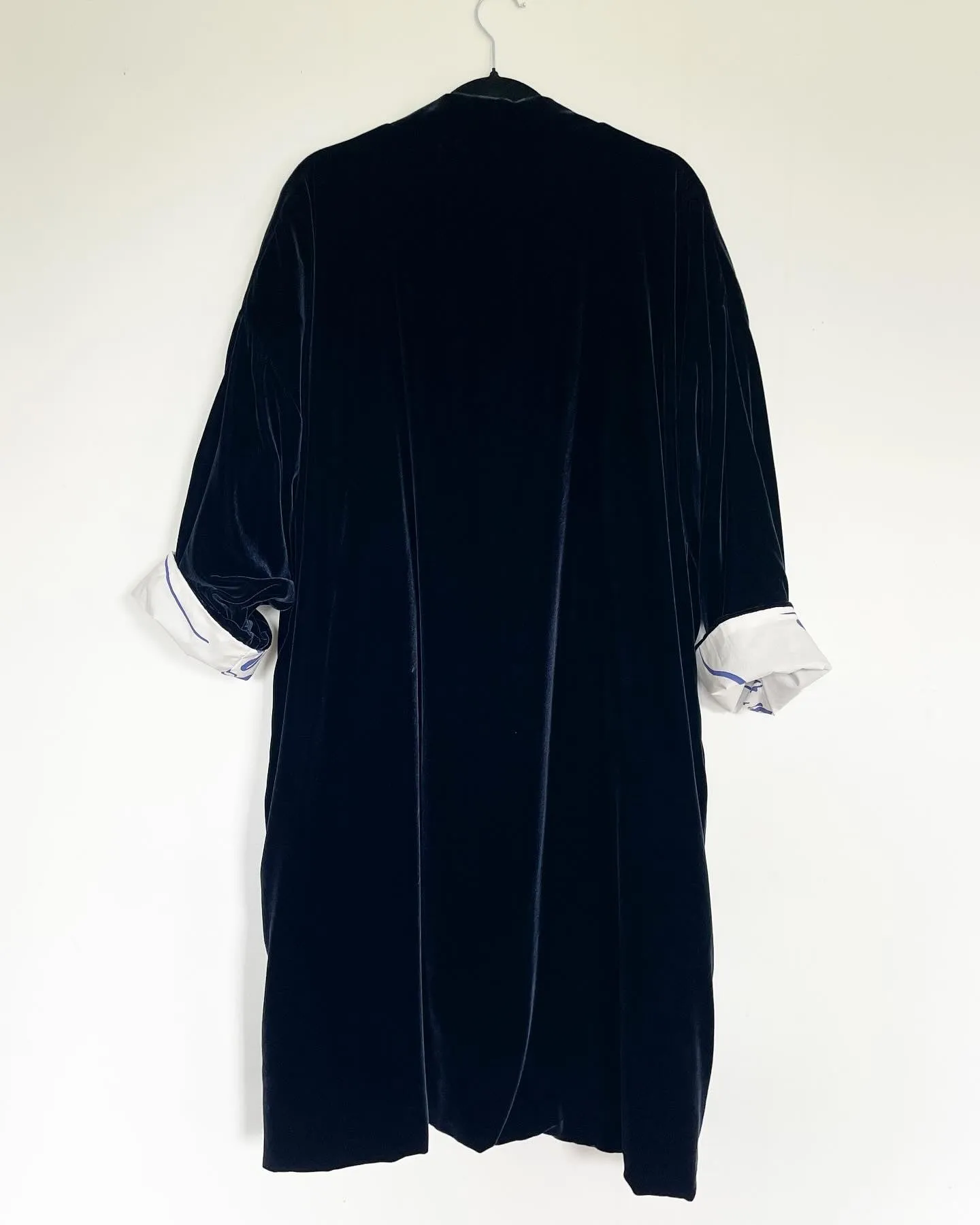 Navy Velvet Caftan with Marie Laveau Artwork