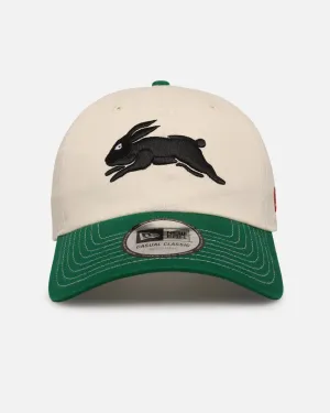 New Era South Sydney Rabbitohs 'NRL 2-Tone 2025 Collection' Casual Classic Strapback Chrome White