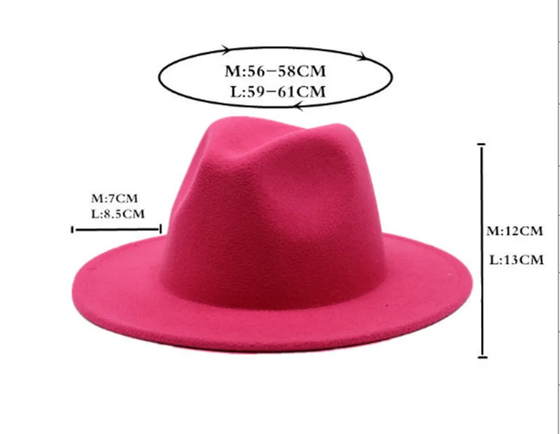New Panama Flat Brim Fedora Hat Woolen Hat Men's And Women's Hats