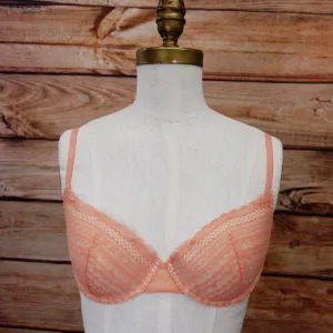 New Victoria Secret Sexy Lined Underwire Demi Bra Peachy Sz 32DD