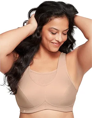 New Women's Glamorise 1066 No Bounce Cami Sports Bra in Cafe, Sz 38I, Also Fits 44DDD, 46DD, 48D ! Retails $55 