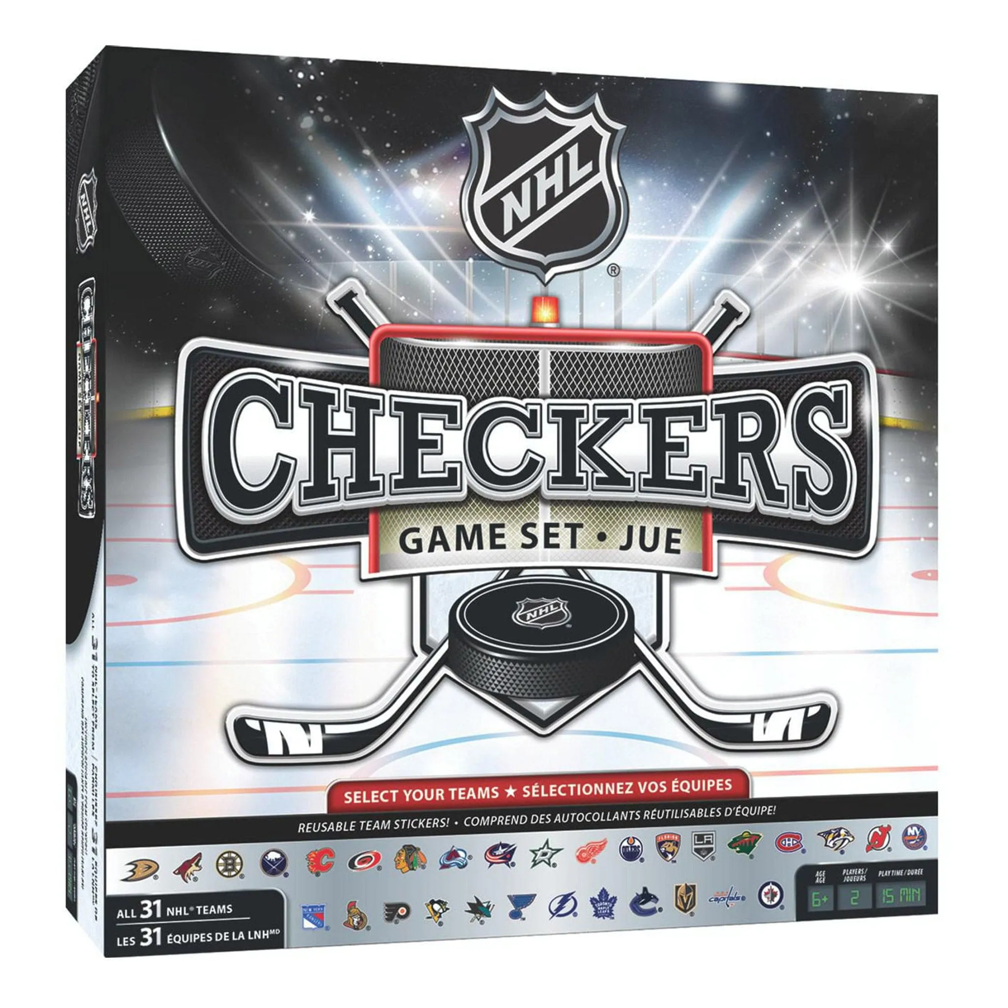 NHL League Checkers Board Game