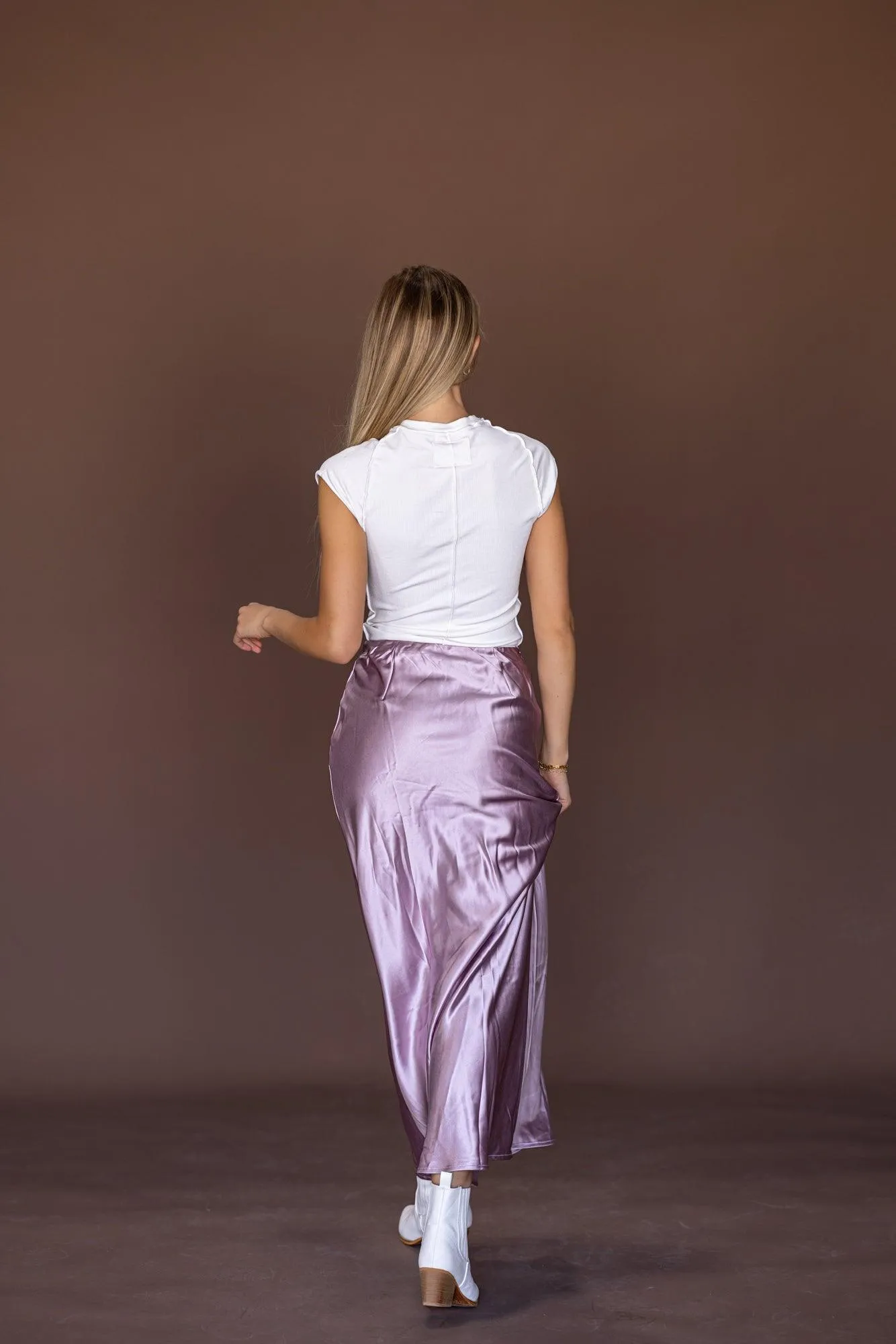 Noah Silk Midi Skirt
