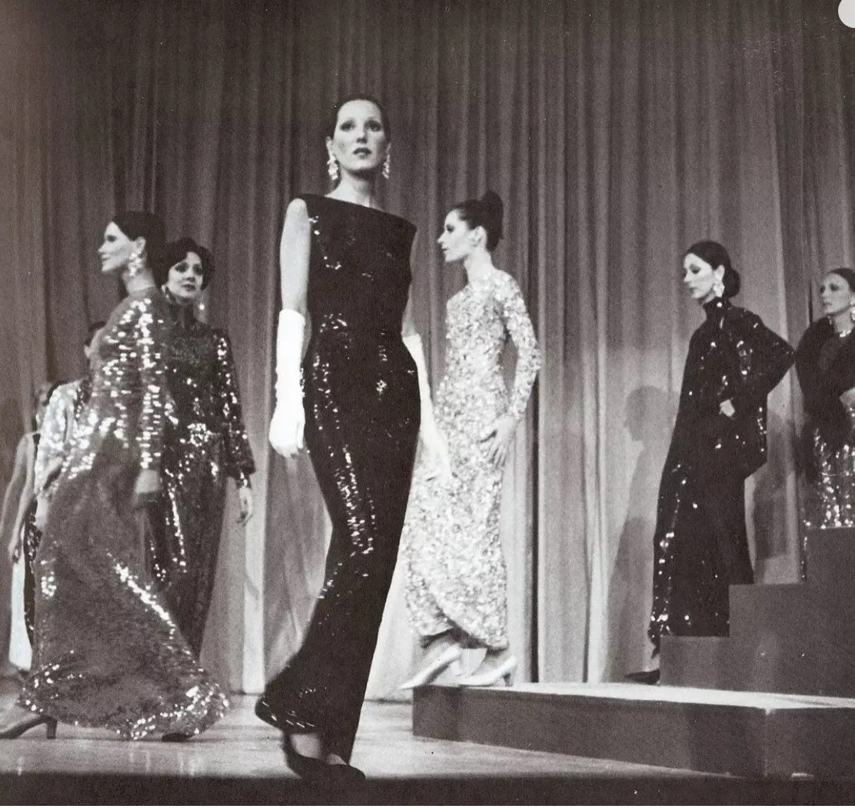 Norman Norell Couture 1961 Sequin Dress