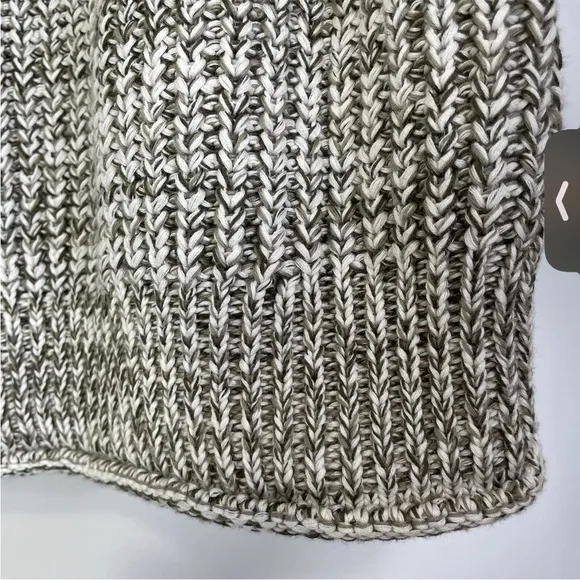 NWT Madewell marled cotton mock neck sweater ivy combo medium chunky cozy knit