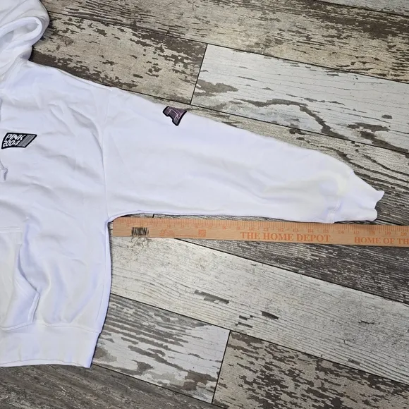 NWT VS PINK Optic White Ivy Fleece Full Zip Hoodie Size XS