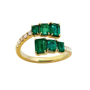 Orbit Emerald Ring