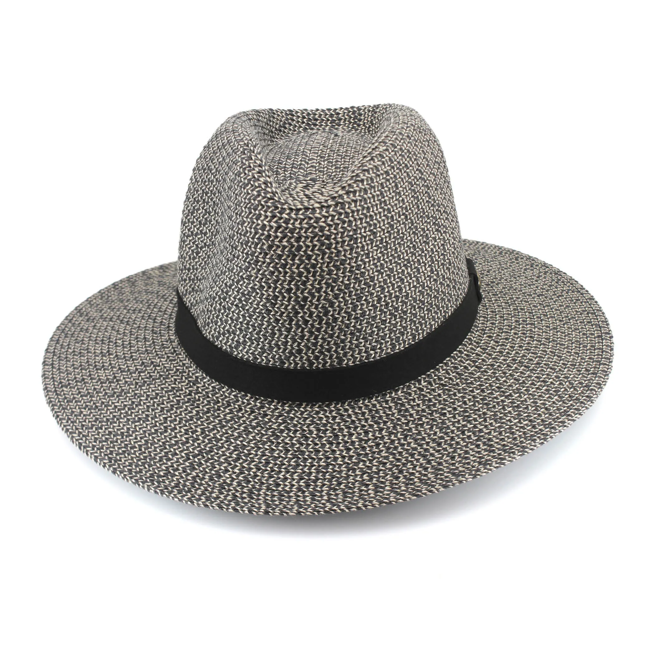 Outback Lightweight Fedora Hat - Grey/Black