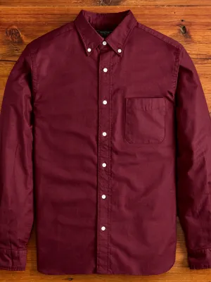 Oxford Button-Down Shirt in Burgundy