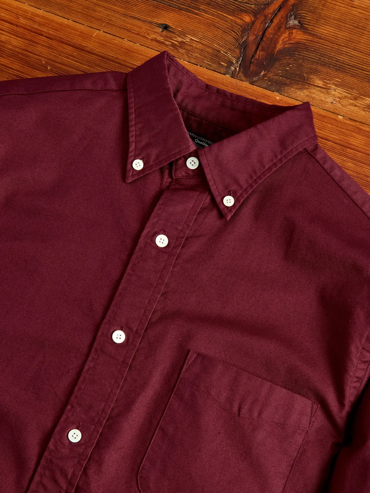Oxford Button-Down Shirt in Burgundy