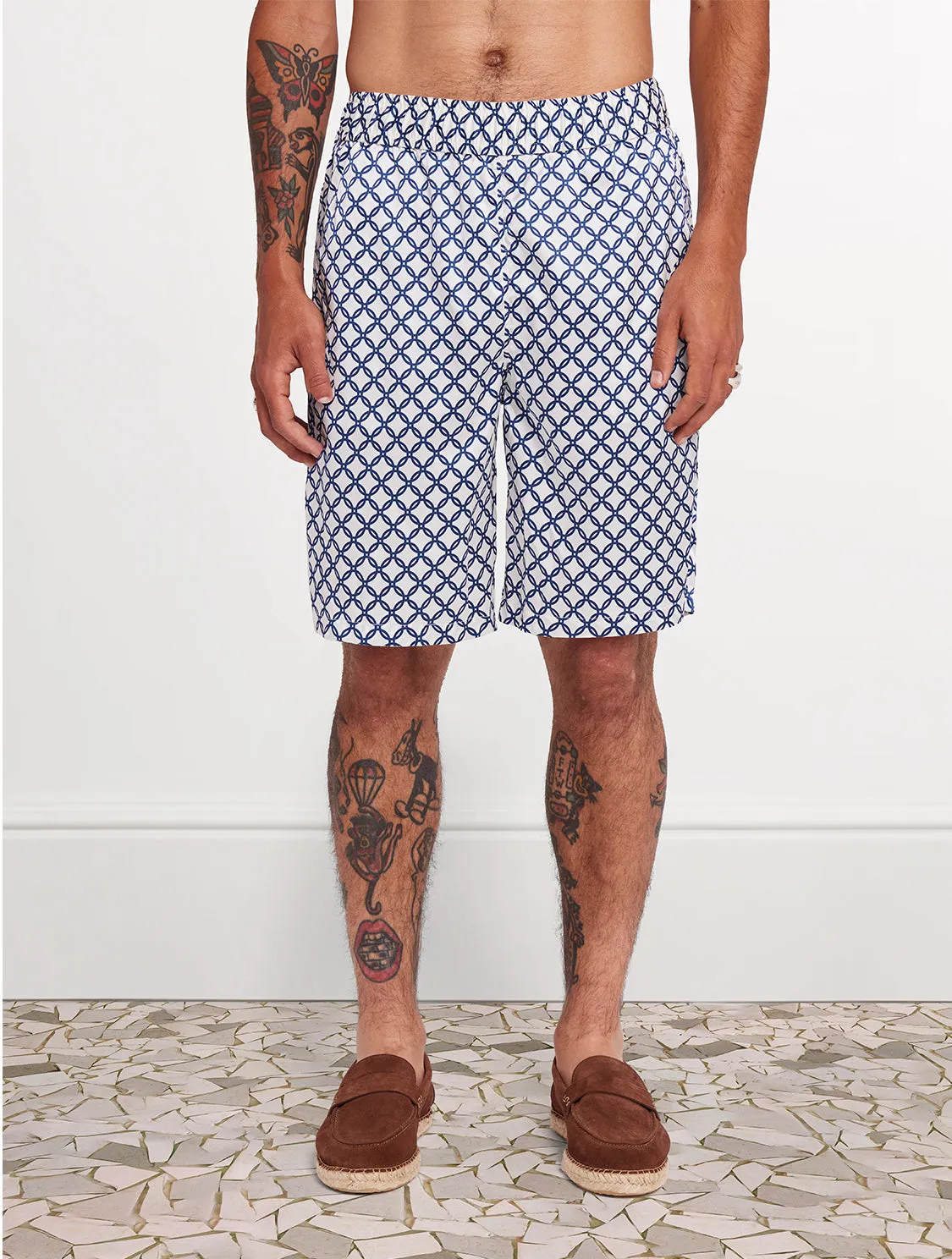 PALMA TRELIÇA SILK SHORTS