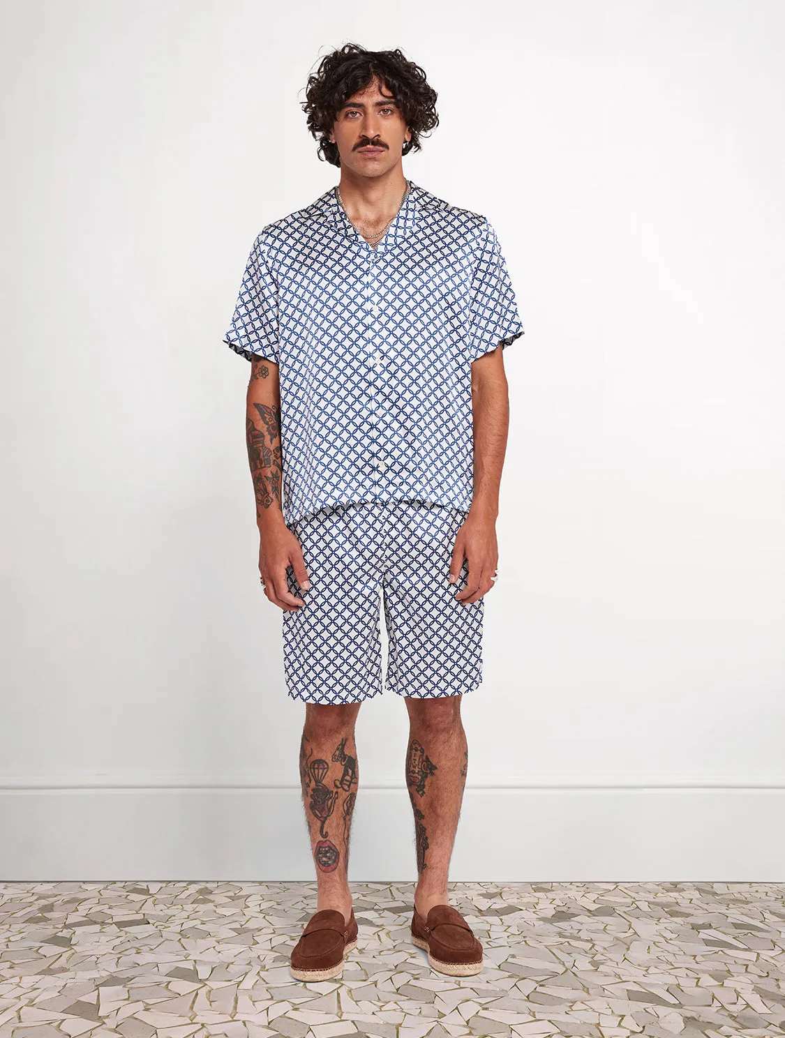 PALMA TRELIÇA SILK SHORTS