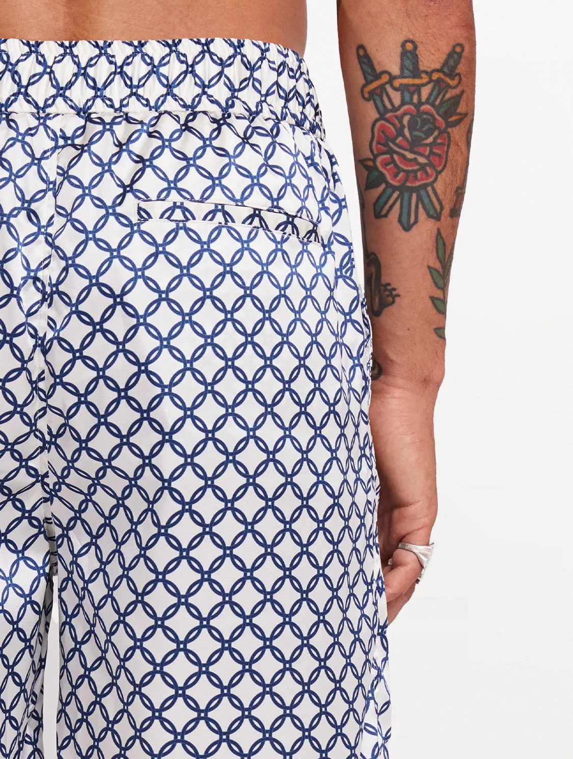 PALMA TRELIÇA SILK SHORTS