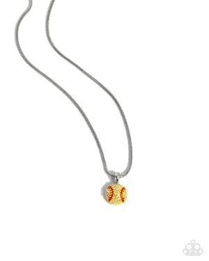 Paparazzi Throw a Softball - Yellow Necklace