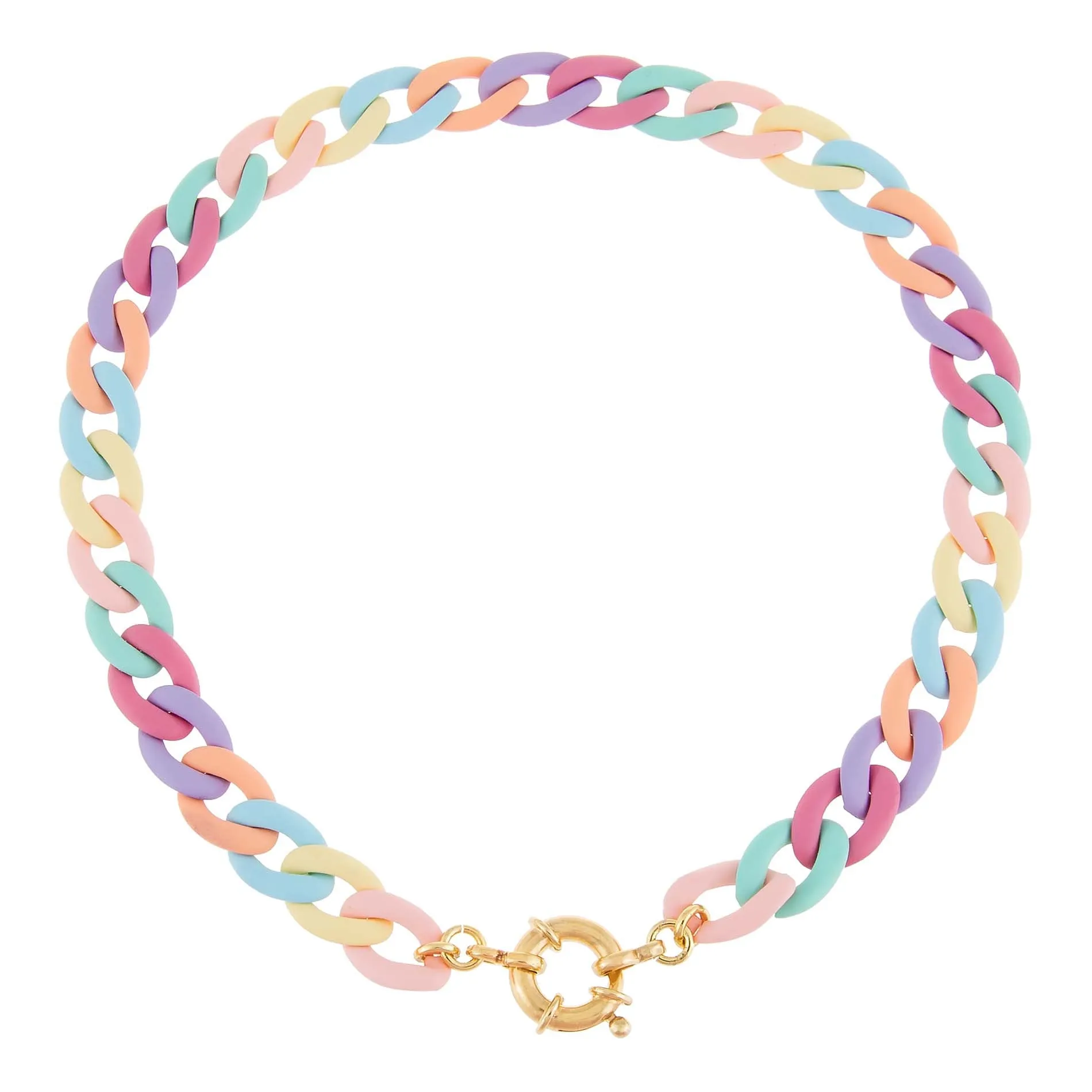 Pastel Colored Chain Link Toggle Choker