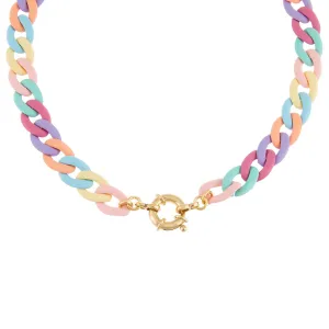 Pastel Colored Chain Link Toggle Choker