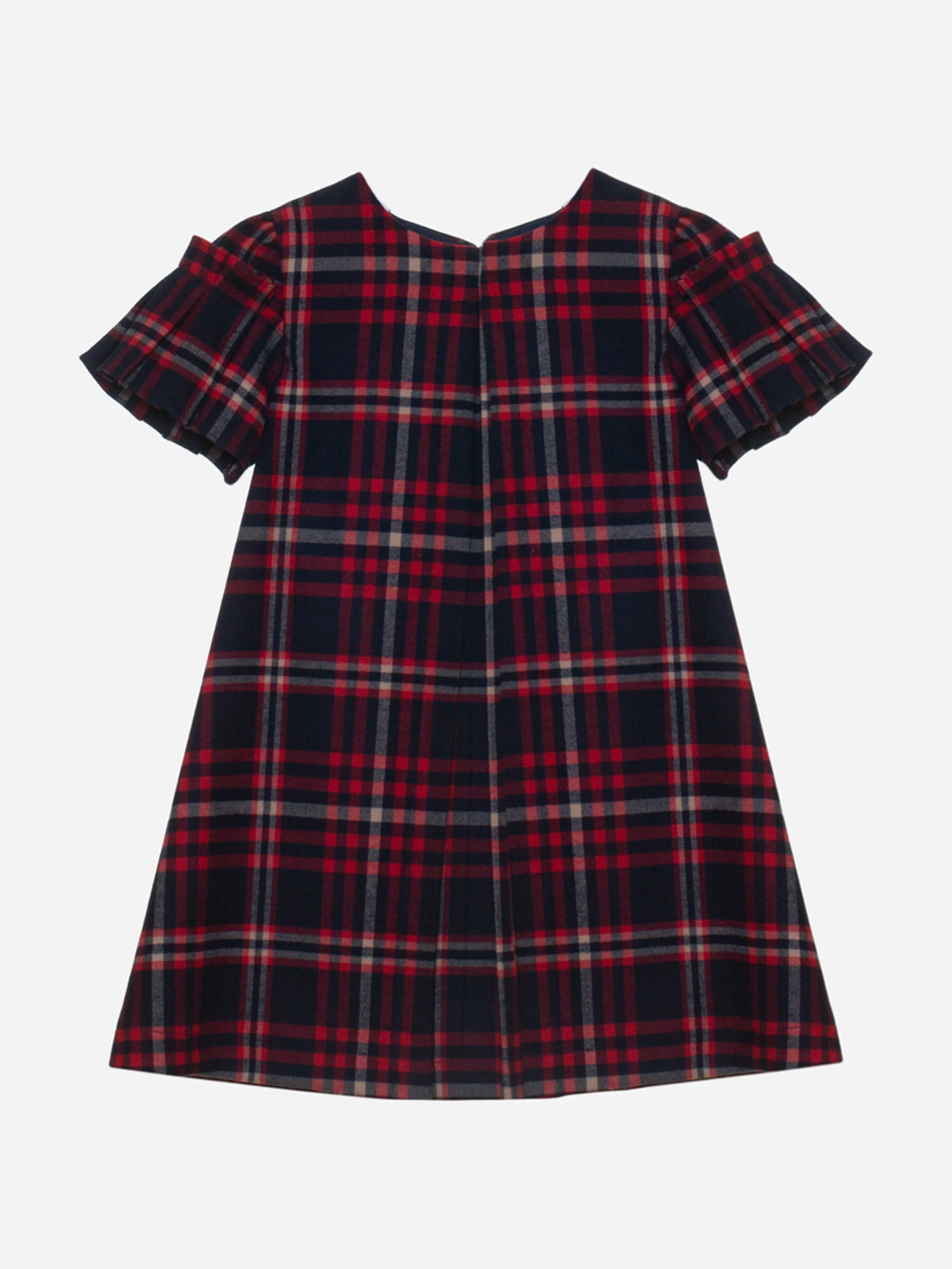 Patachou Girls Tartan Dress in Navy