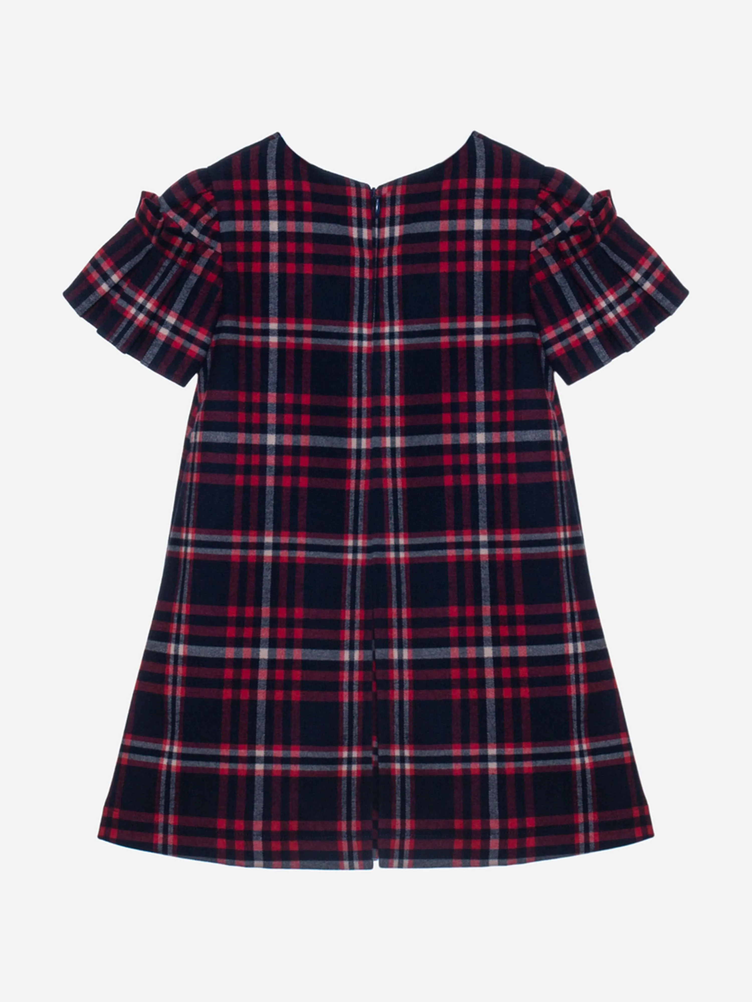 Patachou Girls Tartan Dress in Navy
