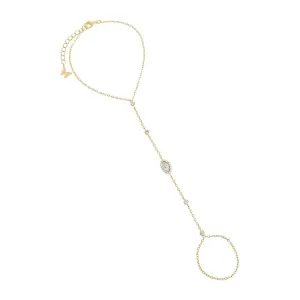 Pavé Evil Eye Pendant Hand Chain