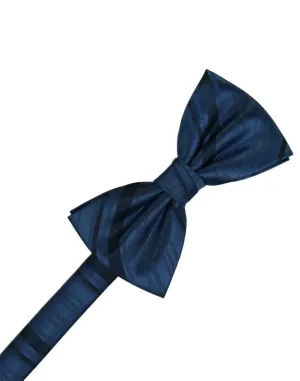 Peacock Striped Satin Kids Bow Tie