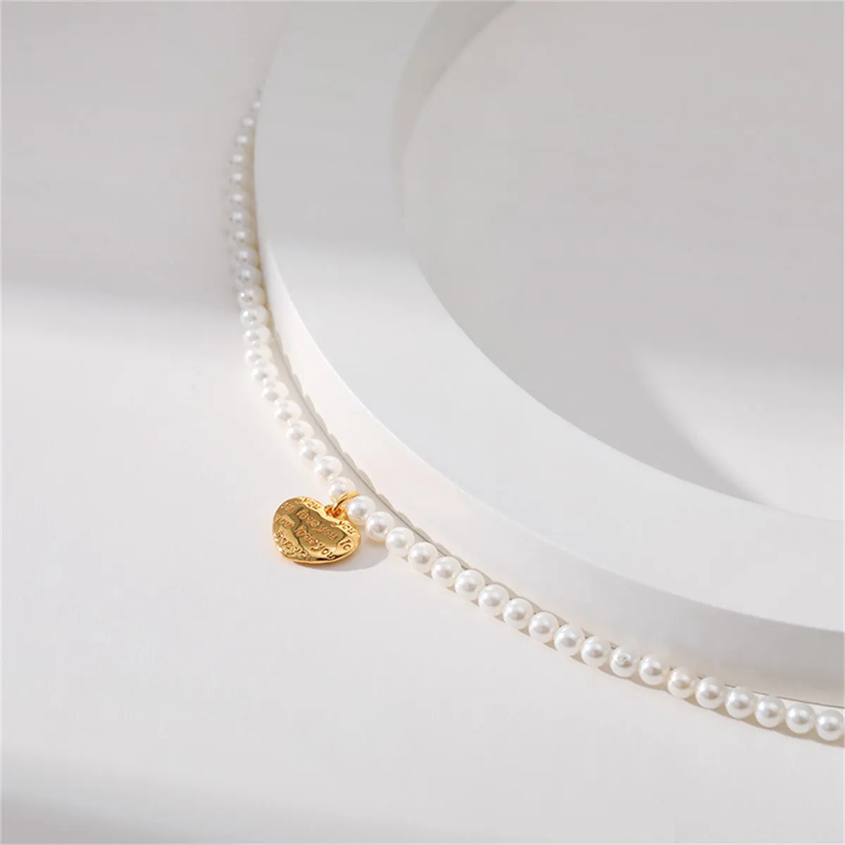 Pearl & 18K Gold-Plated 'Love You' Heart Pendant Necklace