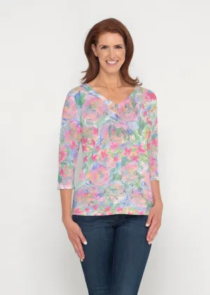 Penelope (17255) ~ Signature 3/4 Sleeve V-Neck Top