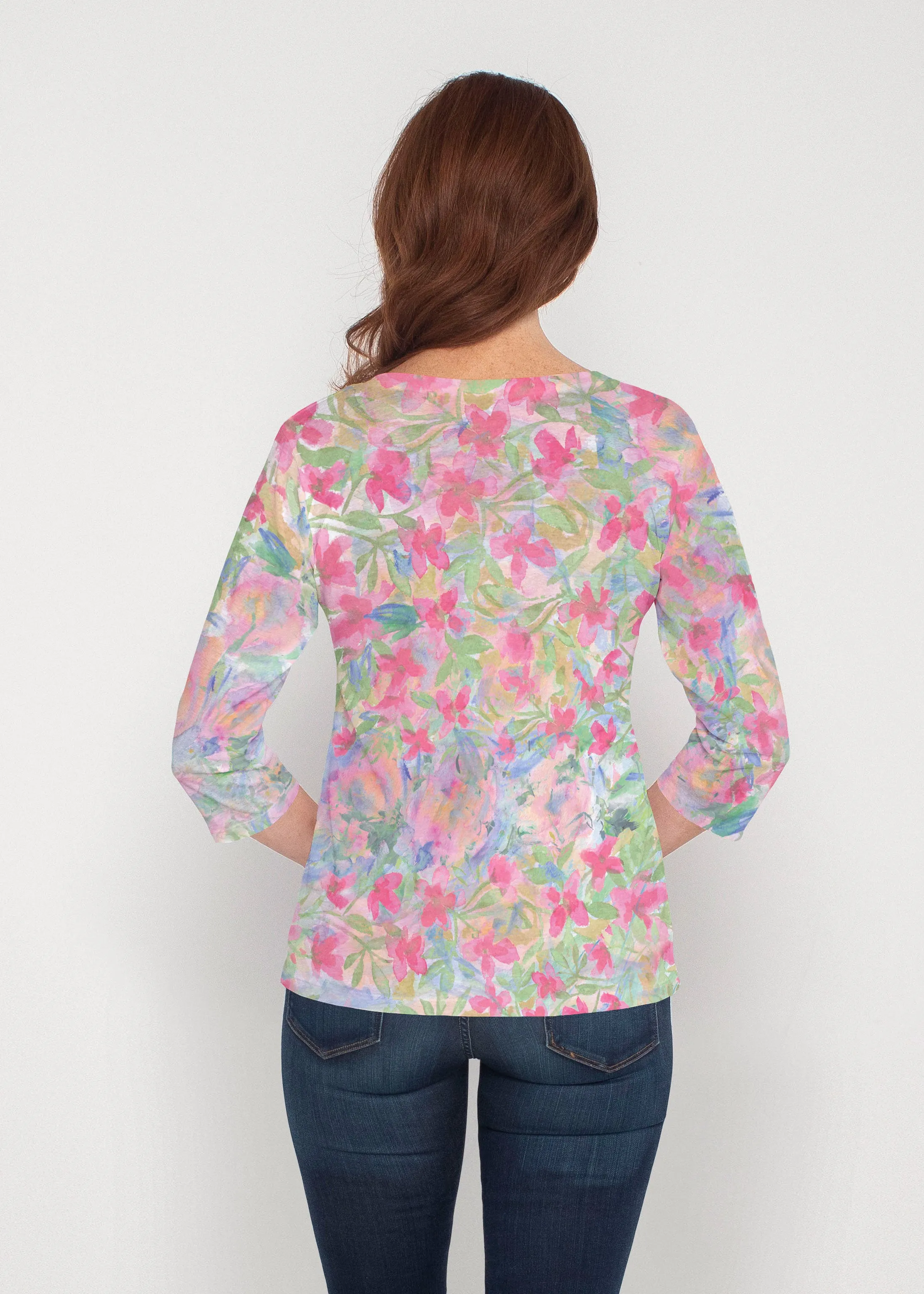 Penelope (17255) ~ Signature 3/4 Sleeve V-Neck Top