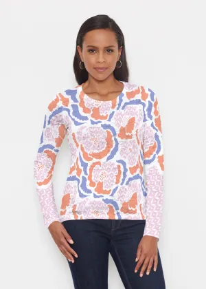 Peonies Pink (8074) ~ Signature Long Sleeve Crew Shirt