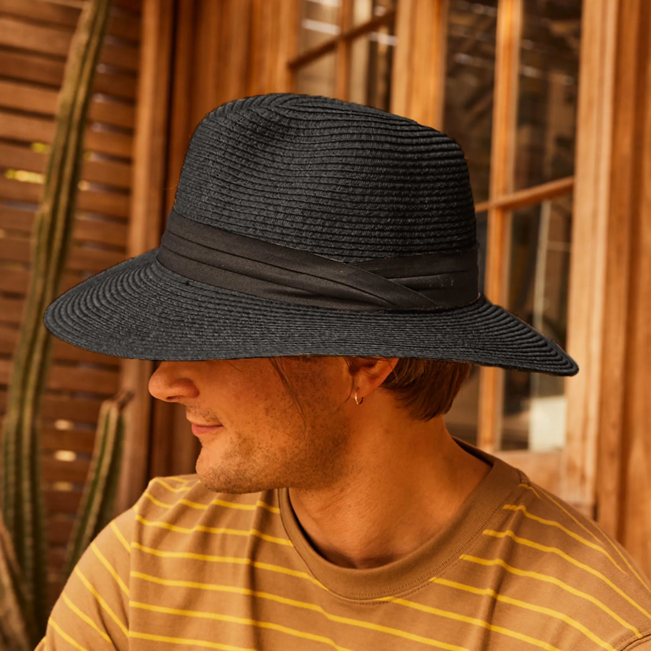 Perry Fedora Hat - Black