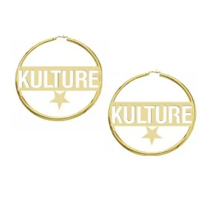 Personalized Custom Name Star Hoop Stainless Steel Earrings