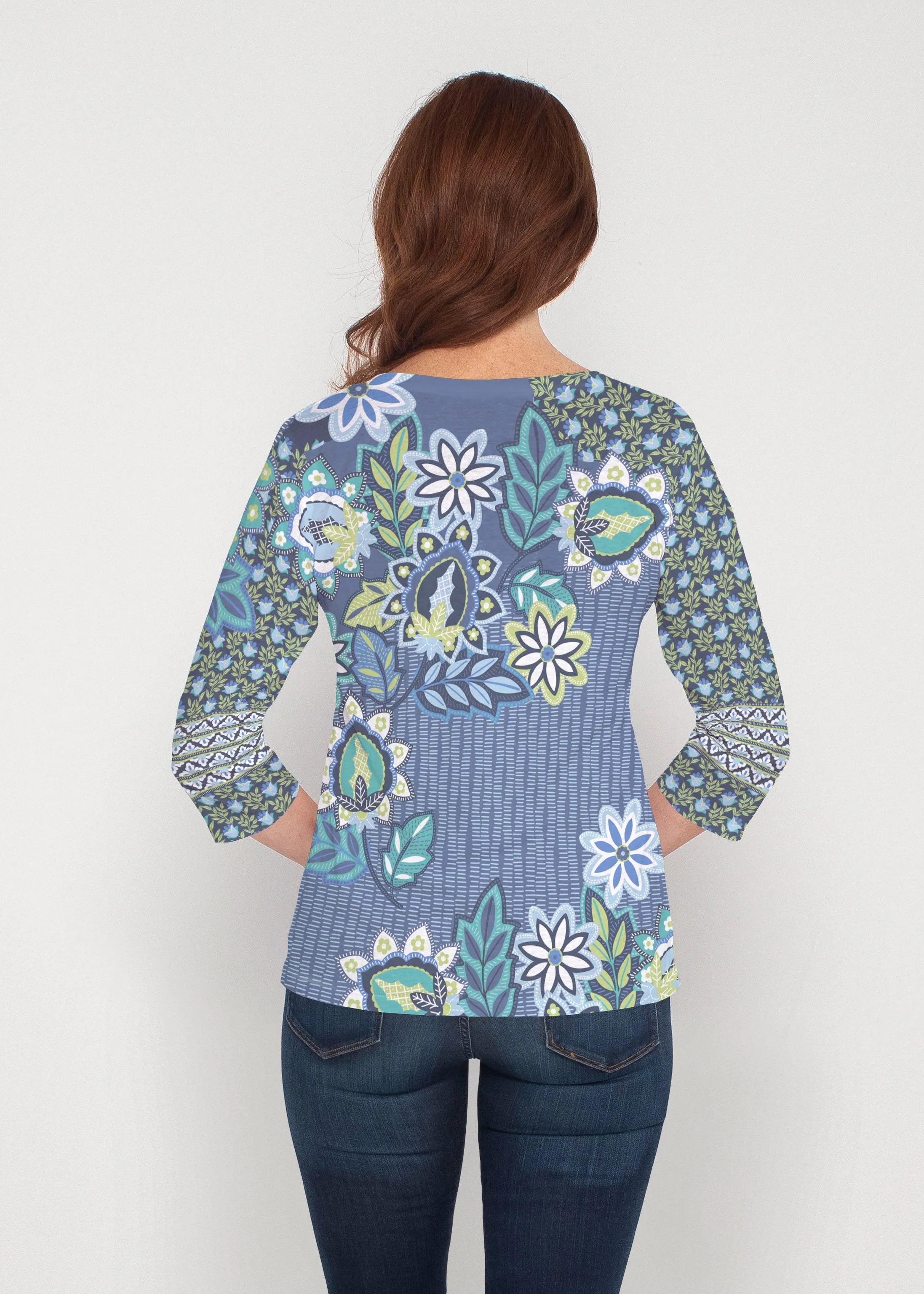 Phoebe (13581) ~ Signature 3/4 Sleeve V-Neck Top
