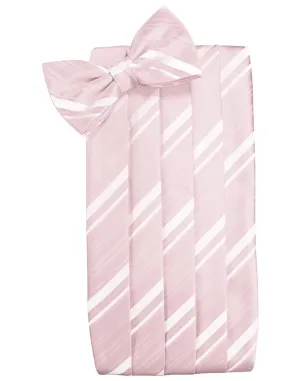 Pink Kids Striped Satin Cummerbund