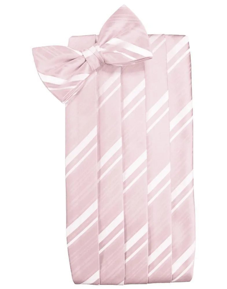 Pink Kids Striped Satin Cummerbund