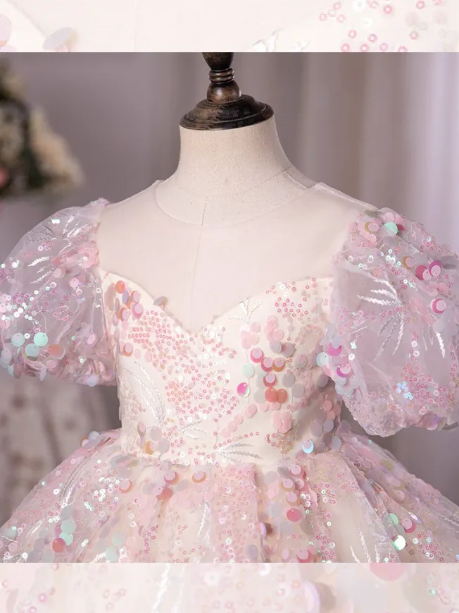 Pink Sequin Magic Mini Special Occasion Dress