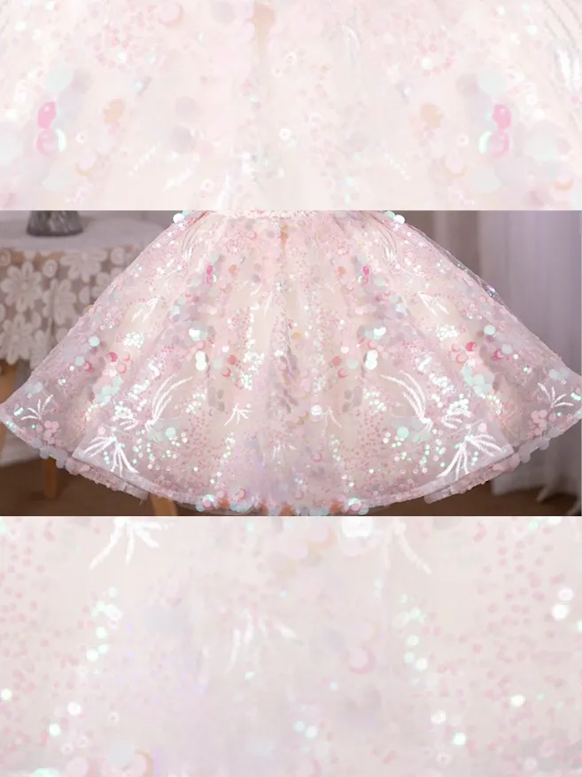 Pink Sequin Magic Mini Special Occasion Dress