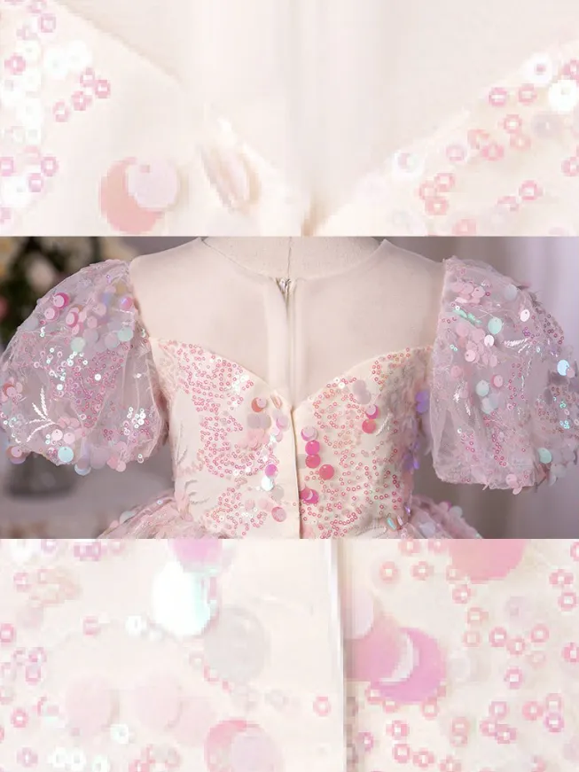 Pink Sequin Magic Mini Special Occasion Dress