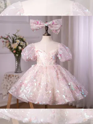 Pink Sequin Magic Mini Special Occasion Dress