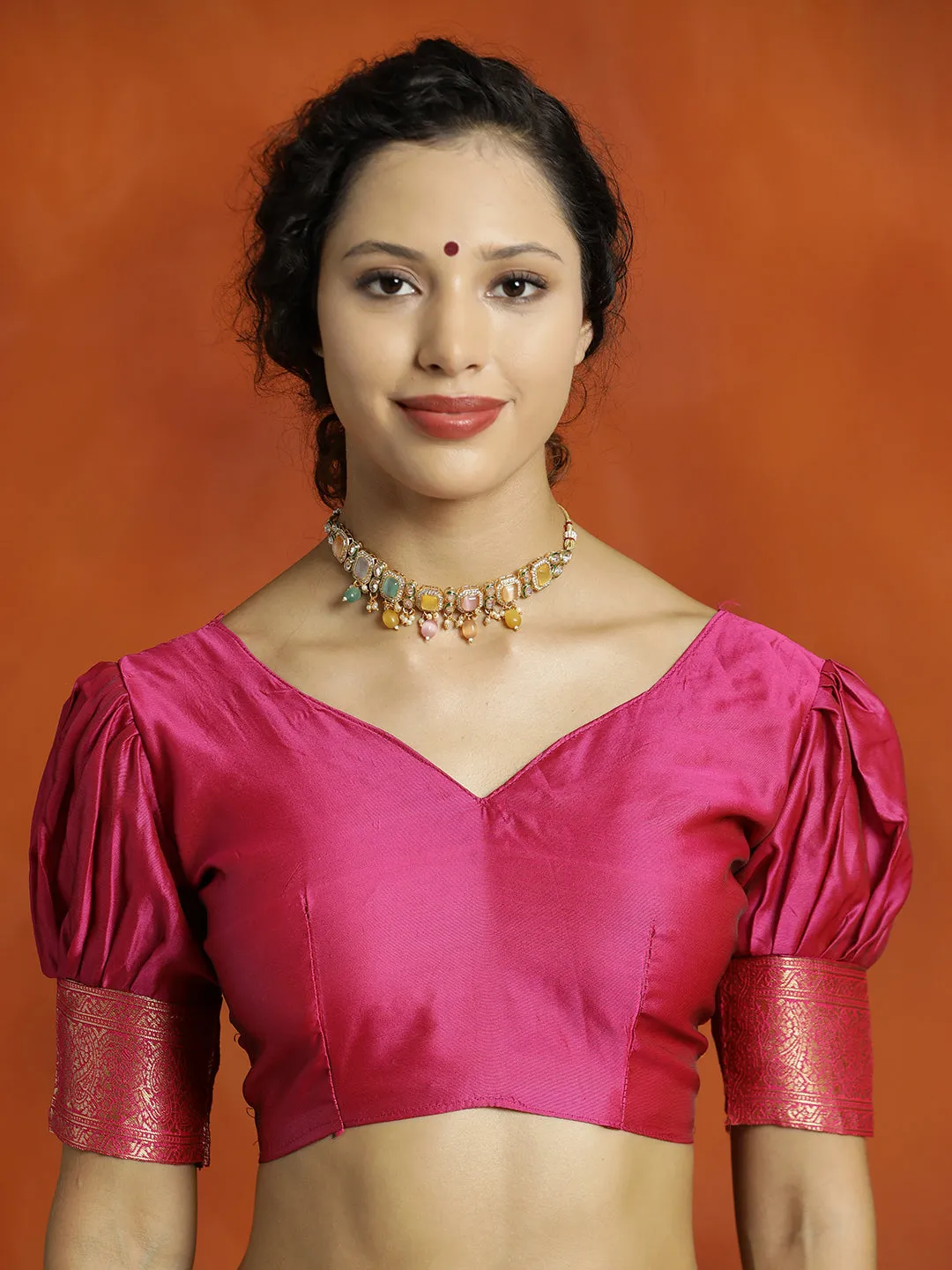 Pink Silk Banarasi Zari Woven Heavy Red Saree