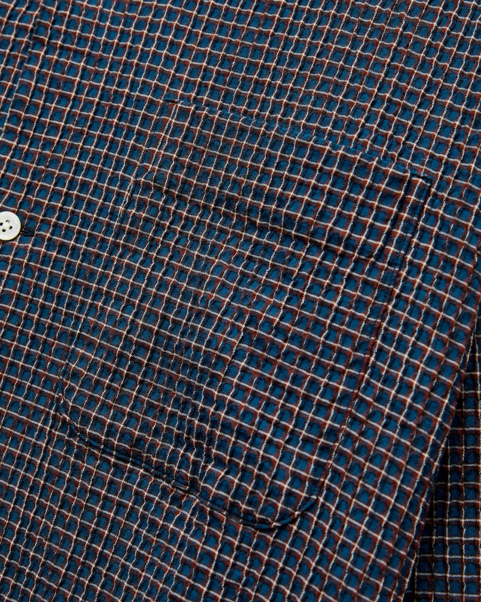 Plaid Button-Down Shirt in Navy