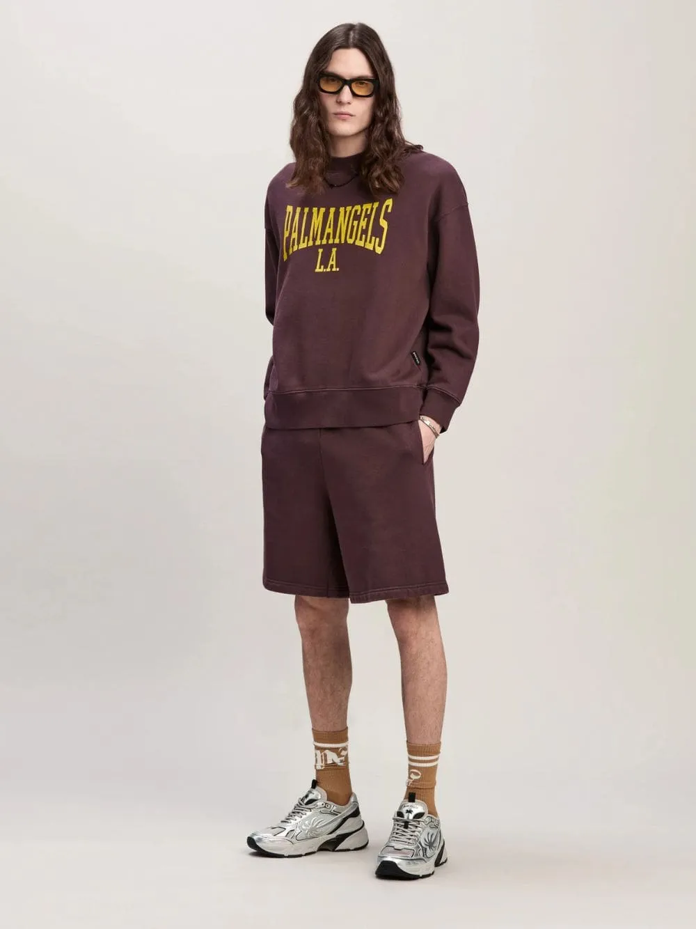 Plum and Yellow College Sweatshirt